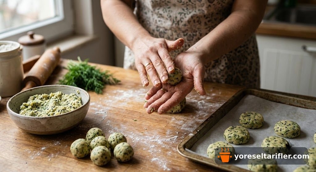 Dereotlu Kıyır Kurabiye Yapımı Tarifi — Adım 4