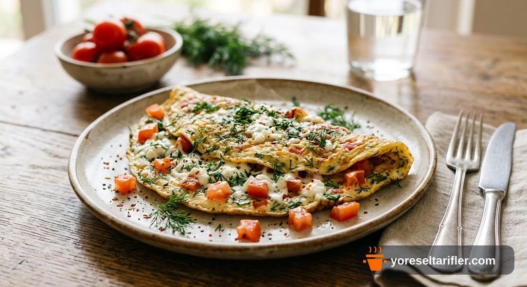 Dereotlu Peynirli Omlet Tarifi — Adım 2