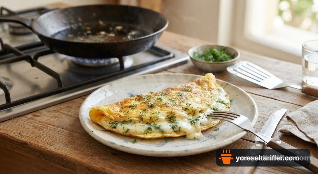 Dereotlu Peynirli Omlet Tarifi — Adım 5