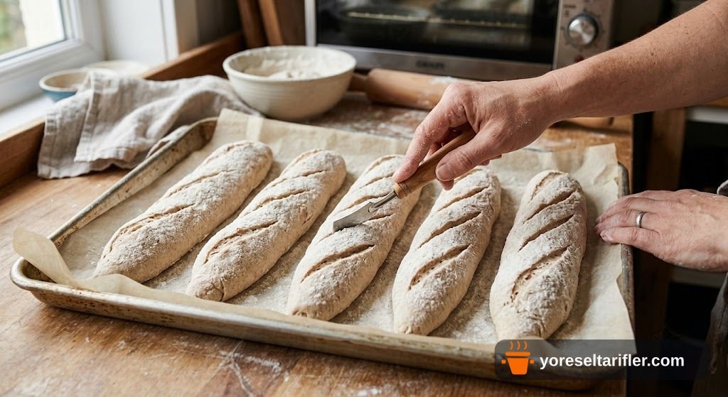 Dereotlu Tam Buğday Baget Ekmeği Tarifi — Adım 5