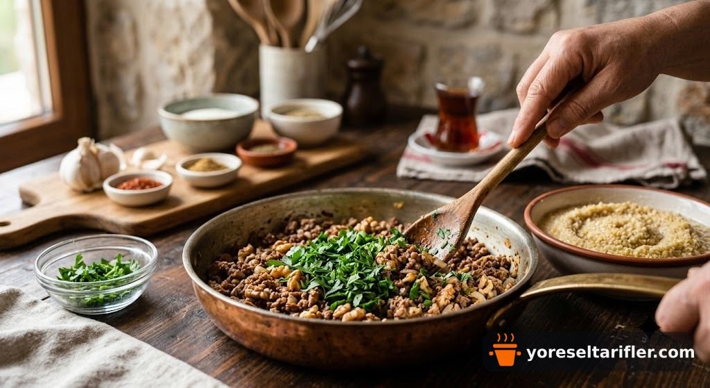 Diyarbakır Usulü Kıymalı İçli Köfte Tarifi — Adım 3