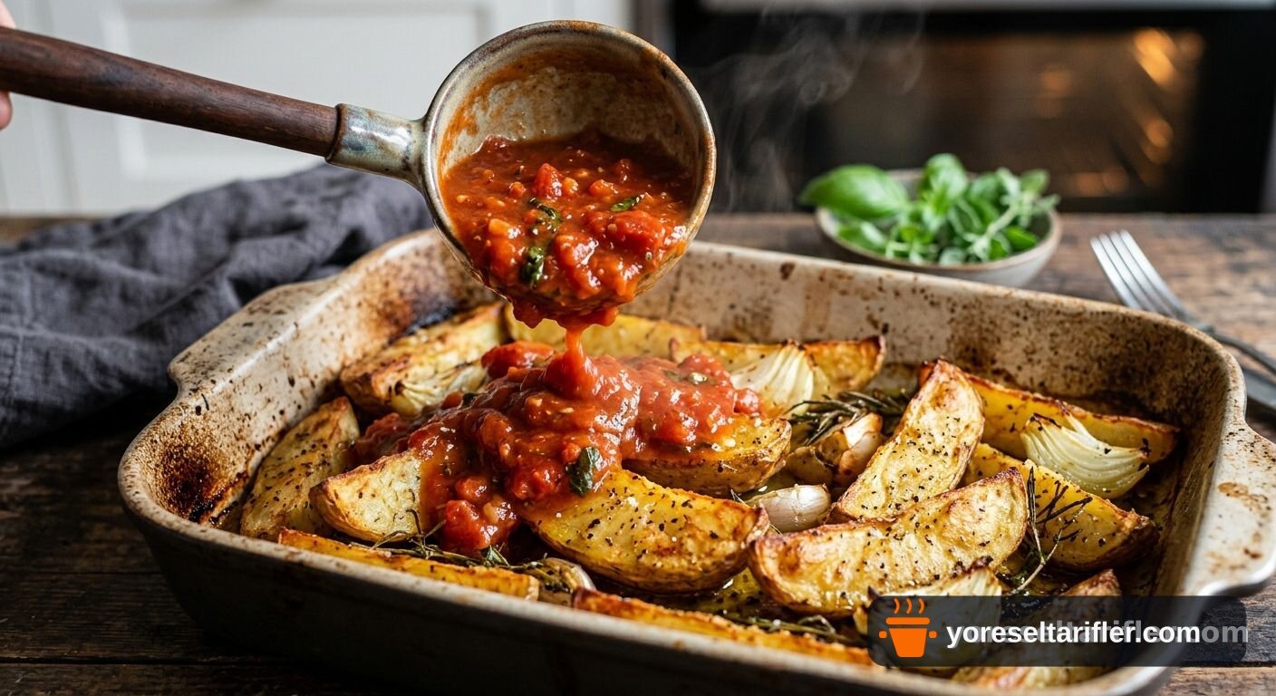 Domates Soslu Fırın Patates Tarifi — Adım 4
