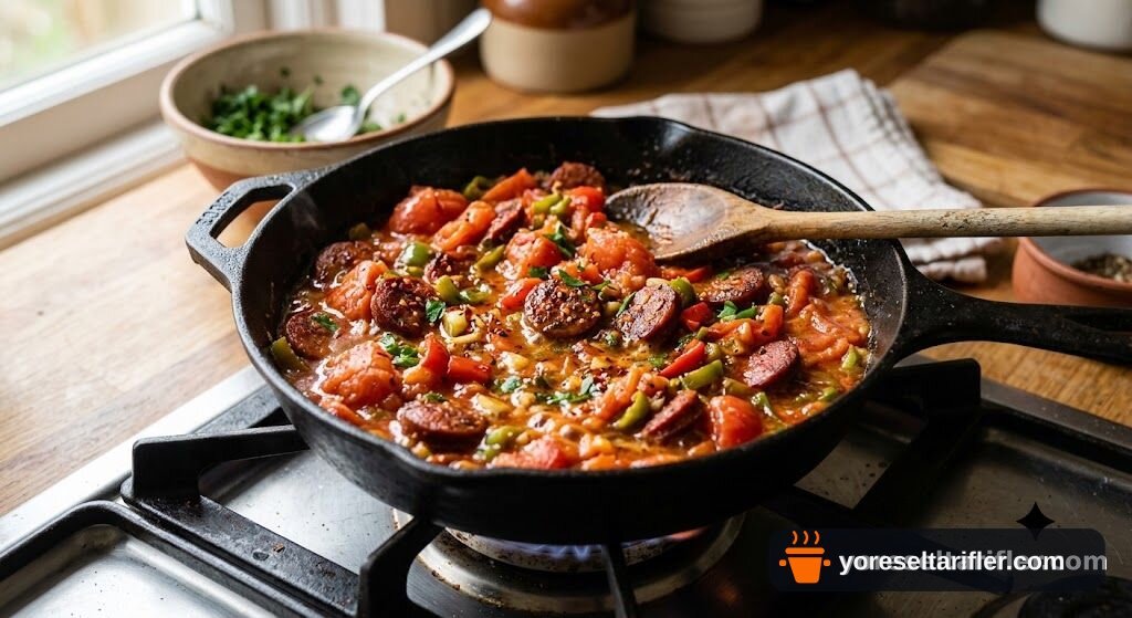 Domatesli Biber Sucuk Tarifi — Adım 3