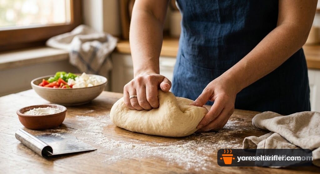 Domatesli Biberli Peynirli Poğaça Tarifi — Adım 3