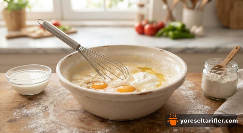 Domatesli Biberli Yumuşak Poğaça Tarifi — Adım 1