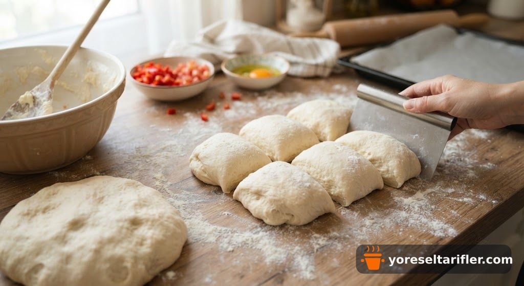 Domatesli Biberli Yumuşak Poğaça Tarifi — Adım 4