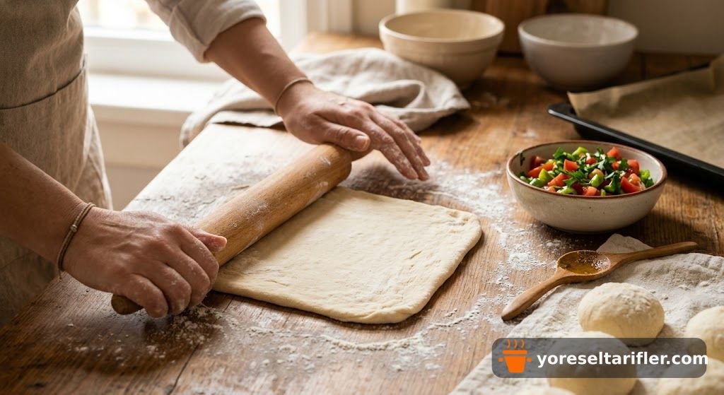 Domatesli Biberli Yumuşak Poğaça Tarifi — Adım 5