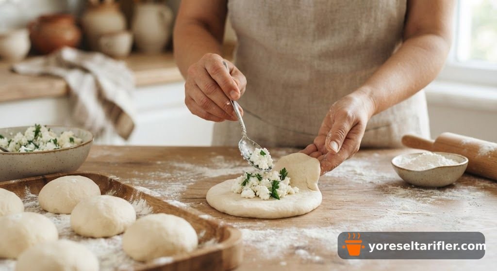 Domatesli Biberli Yumuşak Poğaça Tarifi — Adım 6