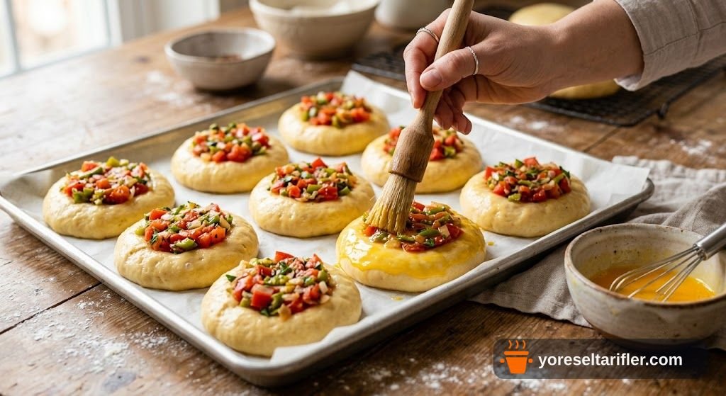 Domatesli Biberli Yumuşak Poğaça Tarifi — Adım 9