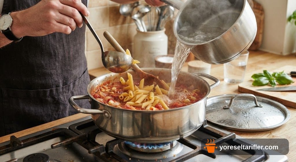 Domatesli Kolay Demleme Makarna Tarifi — Adım 6