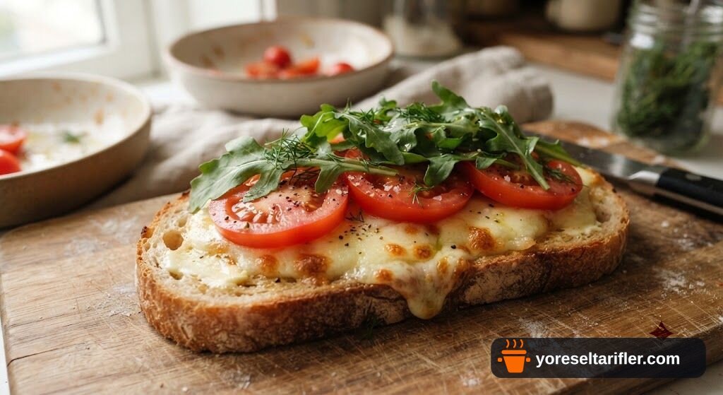 Domatesli Roka Kaşarlı Tost Tarifi — Adım 2