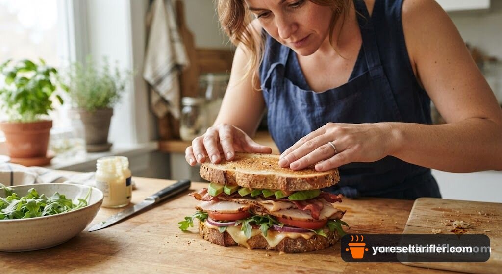 Domatesli Roka Kaşarlı Tost Tarifi — Adım 3