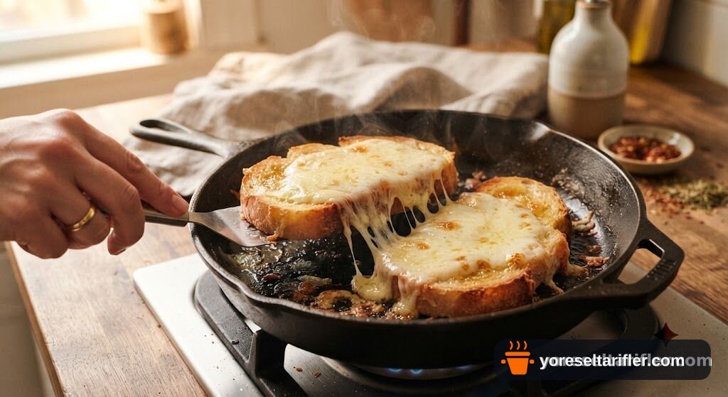 Domatesli Roka Kaşarlı Tost Tarifi — Adım 5