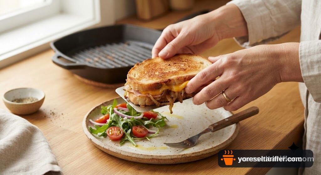 Domatesli Roka Kaşarlı Tost Tarifi — Adım 6