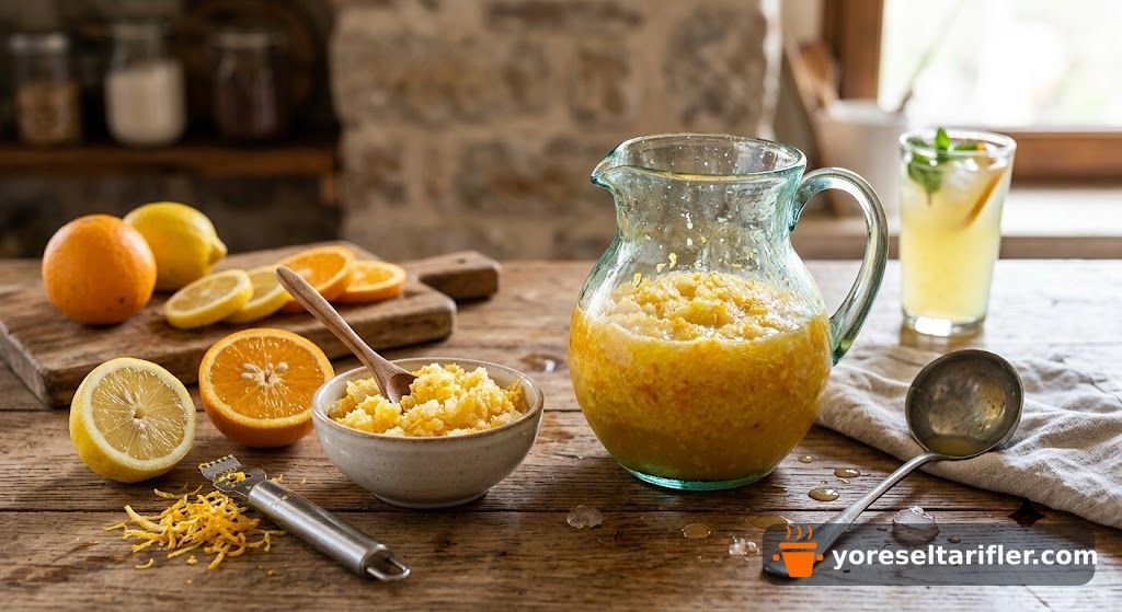Dondurulmuş Limon ve Portakal Limonatası Tarifi — Adım 13