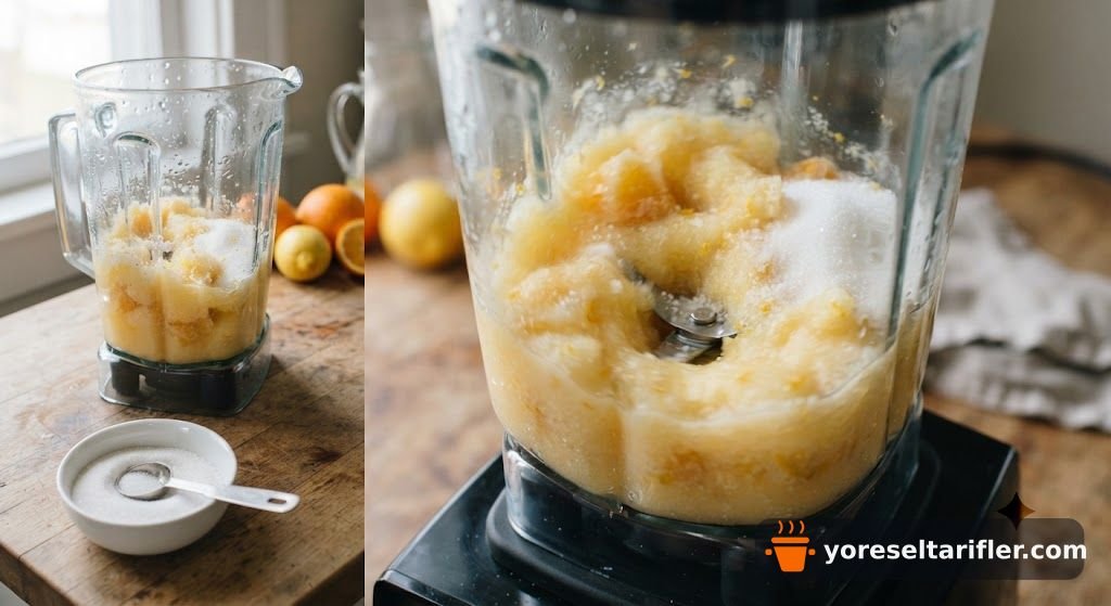 Dondurulmuş Limon ve Portakal Limonatası Tarifi — Adım 4