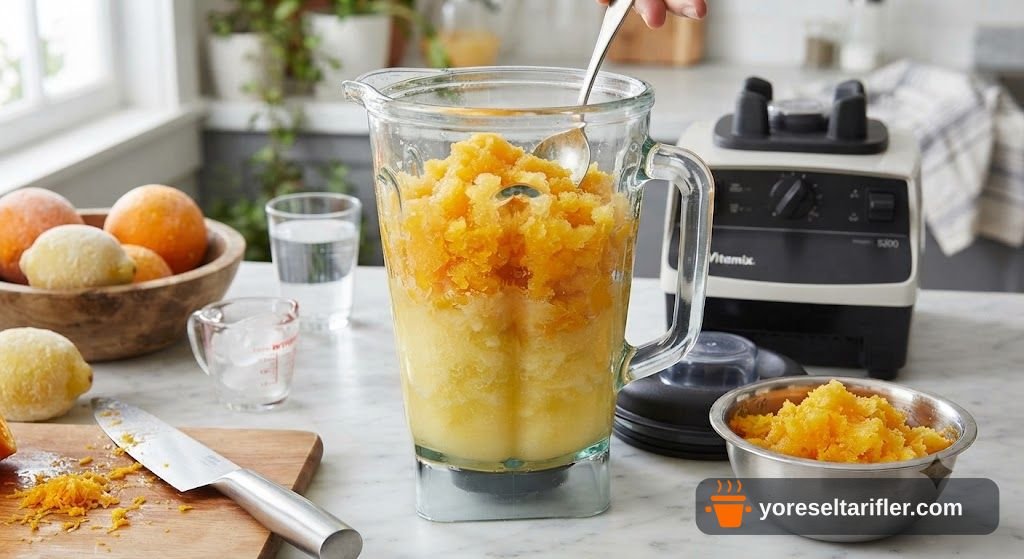 Dondurulmuş Limon ve Portakal Limonatası Tarifi — Adım 6