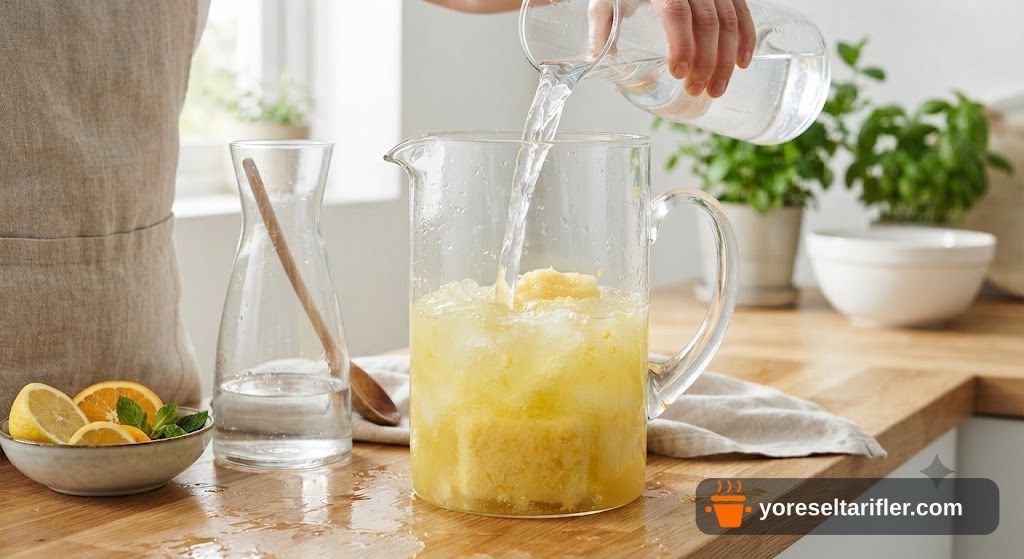Dondurulmuş Limon ve Portakal Limonatası Tarifi — Adım 8