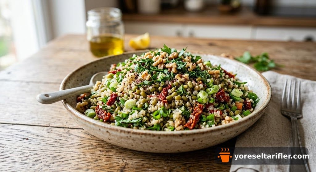 Doyurucu Kinoalı Maş Fasulyesi Salatası Tarifi — Adım 2