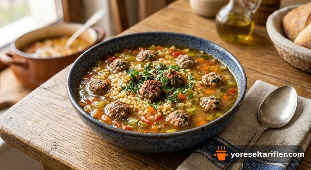 Doyurucu Köfteli Kuskuslu Sebze Çorbası Tarifi — Adım 2