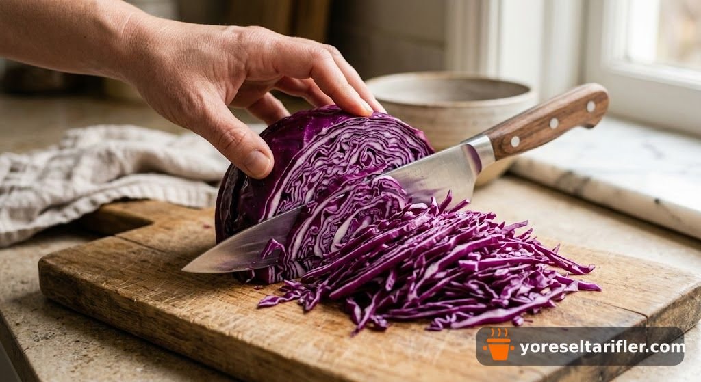 Doyurucu Mor Lahanalı Patates Salatası Tarifi — Adım 2
