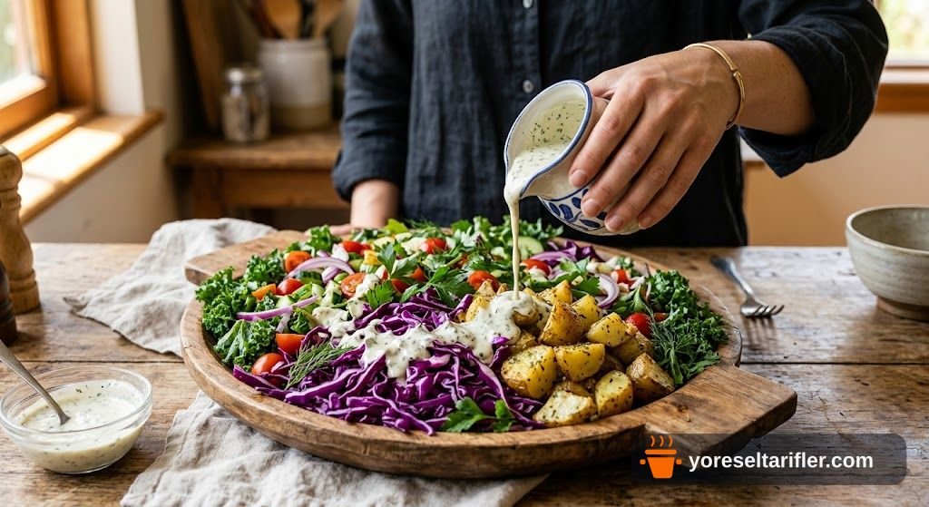 Doyurucu Mor Lahanalı Patates Salatası Tarifi — Adım 4