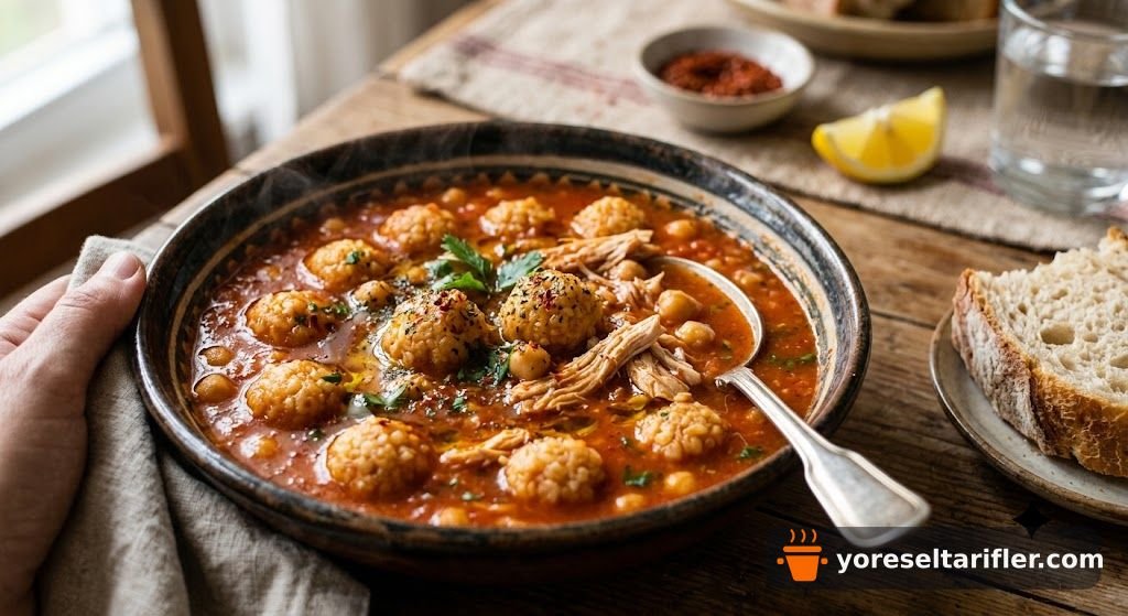 Doyurucu Tavuklu Topalak Çorbası Tarifi — Adım 3