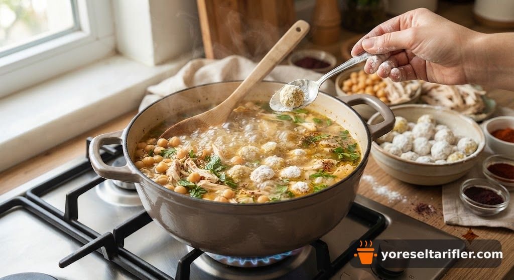 Doyurucu Tavuklu Topalak Çorbası Tarifi — Adım 4