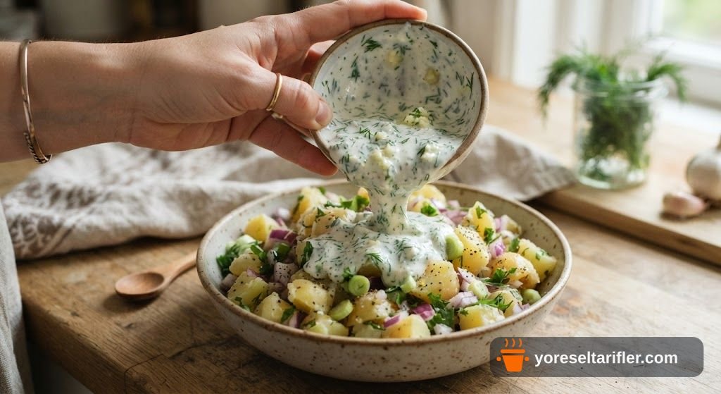 Doyurucu Yoğurtlu Patates Salatası Tarifi — Adım 4
