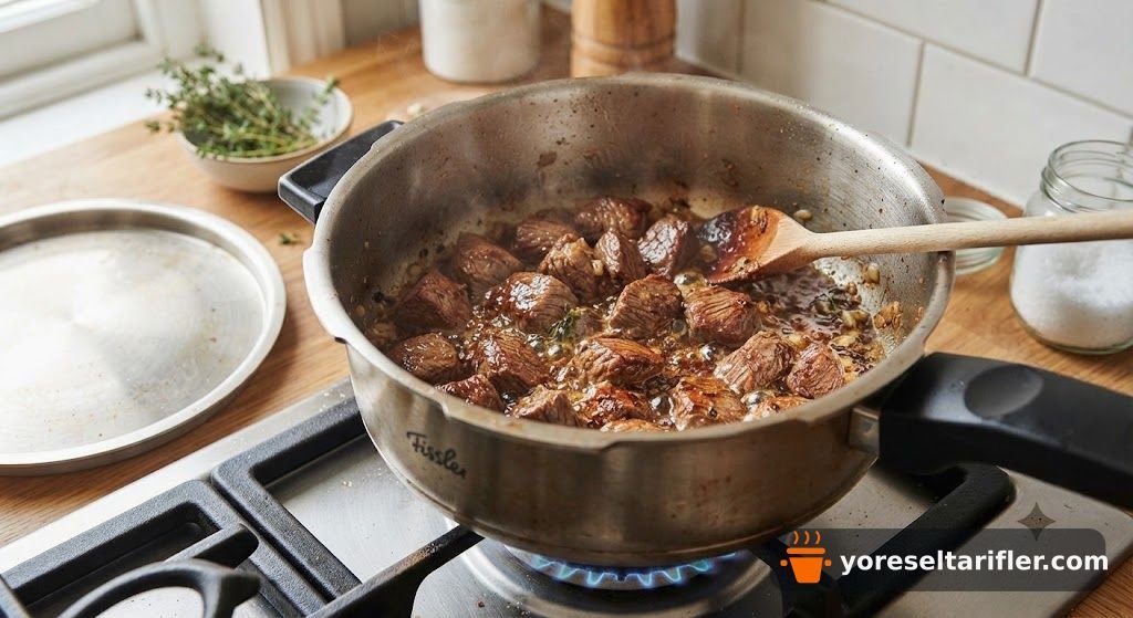 Düdüklüde Yumuşacık Et Kavurma Tarifi — Adım 2