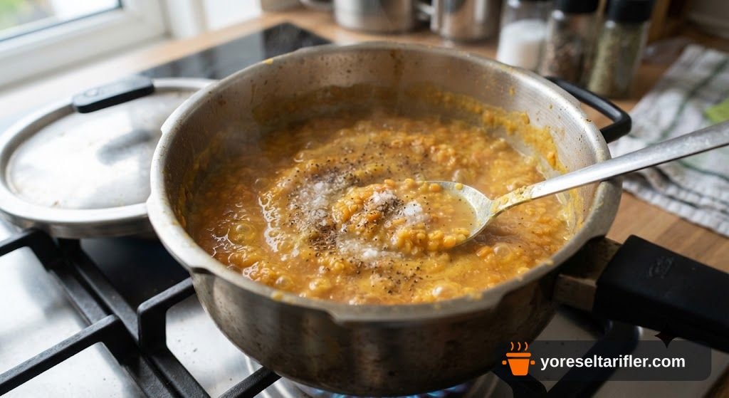 Düdüklüde Kırmızı Mercimek Çorbası Tarifi — Adım 3