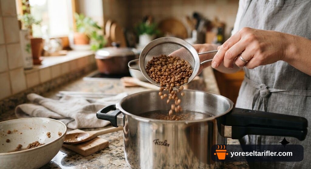 Düdüklüde Kolay Mercimek Çorbası Tarifi — Adım 2
