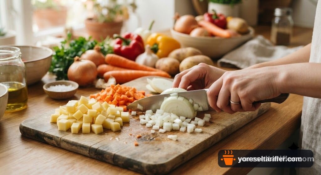 Düdüklüde Mercimek Çorbası Tarifi — Adım 1