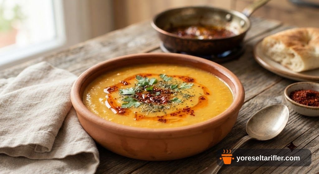 Düdüklüde Süzme Kırmızı Mercimek Çorbası Tarifi — Adım 9