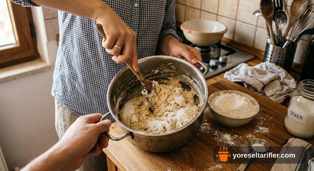 Ekler Hamuruyla Klasik Ekler Pasta Tarifi — Adım 2