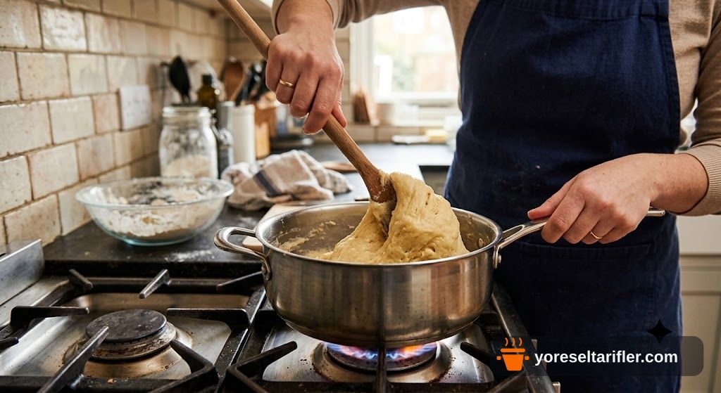 Ekler Hamuruyla Klasik Ekler Pasta Tarifi — Adım 3
