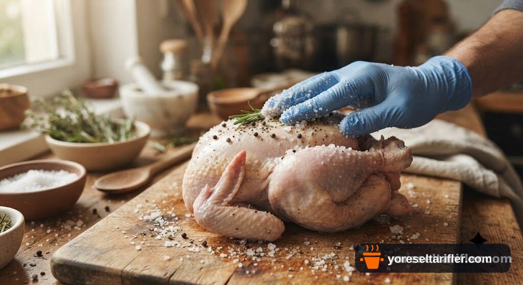 İçi Ekmek Dolgulu Tavuk Tarifi — Adım 3
