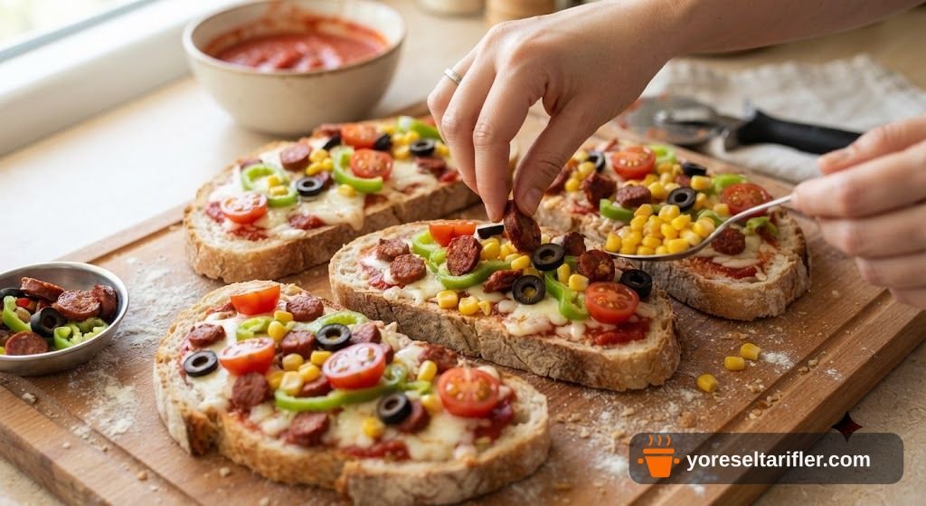 Ekmek Üzeri Pizza Tarifi — Adım 5