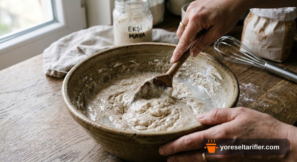 Ekşi Mayalı Ekmek Tarifi — Adım 1