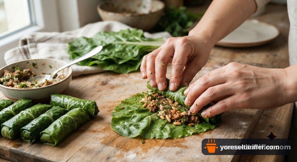Ekşili Baharatlı Pazı Sarması Tarifi — Adım 11