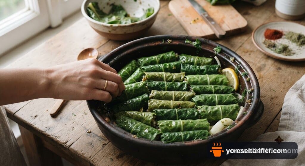 Ekşili Baharatlı Pazı Sarması Tarifi — Adım 12