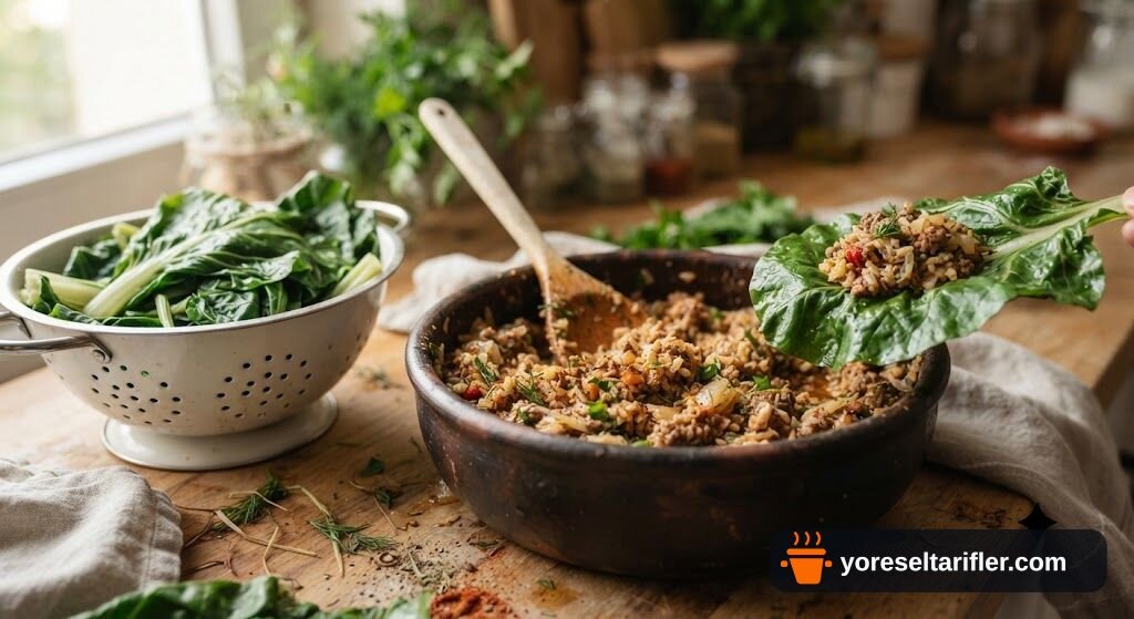 Ekşili Baharatlı Pazı Sarması Tarifi — Adım 6