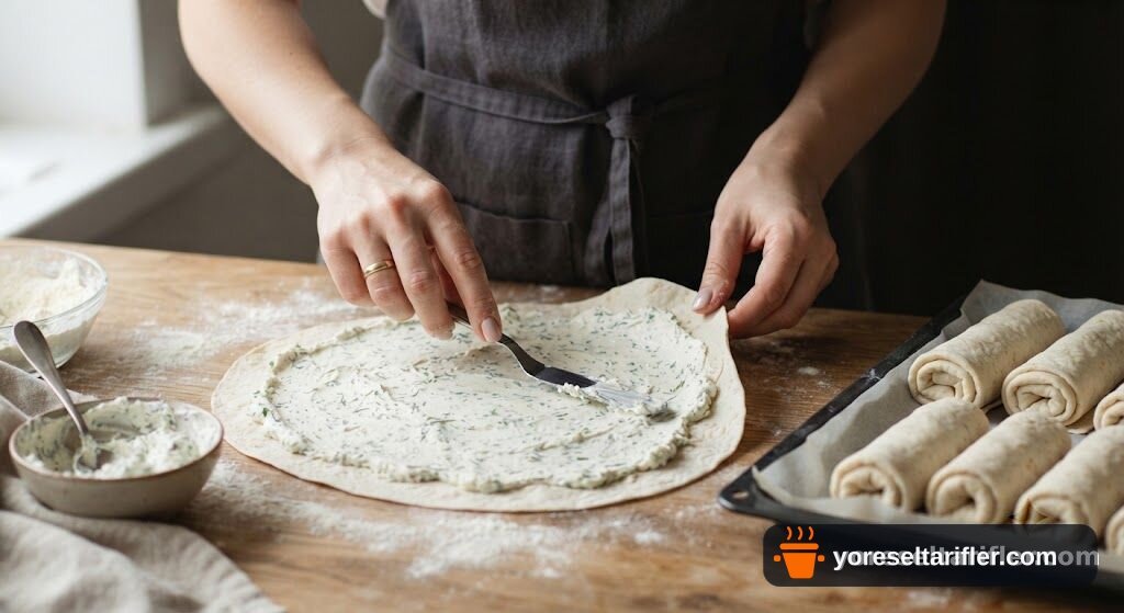 El Açması Peynirli Rulo Börek Tarifi — Adım 4