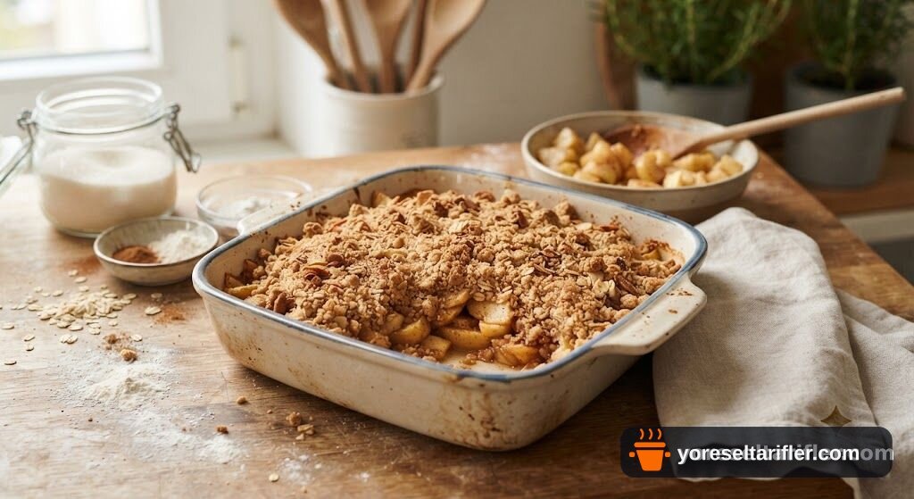Elmalı Crumble Kek Tarifi — Adım 1