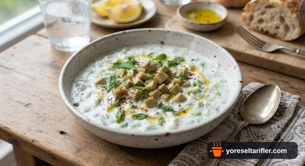Enginar Saplı Cacık Tarifi — Adım 5