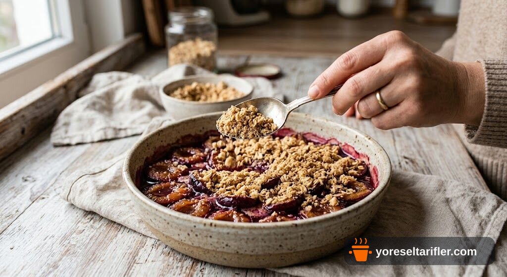 Erikli Glutensiz Crumble Tart Tarifi — Adım 7