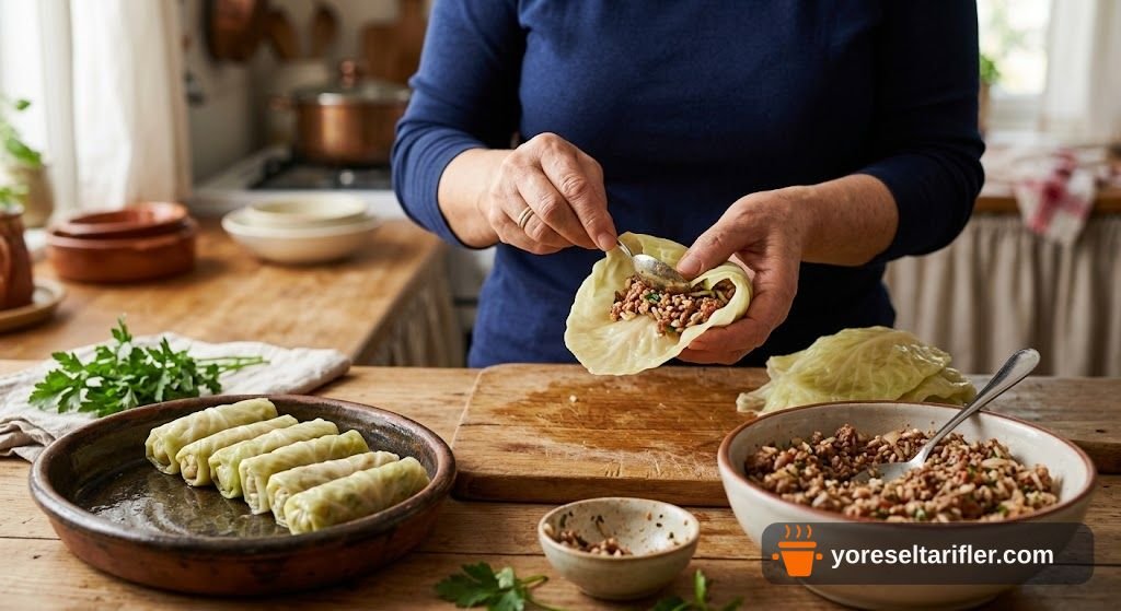 Etli Lahana Dolması Tarifi — Adım 7