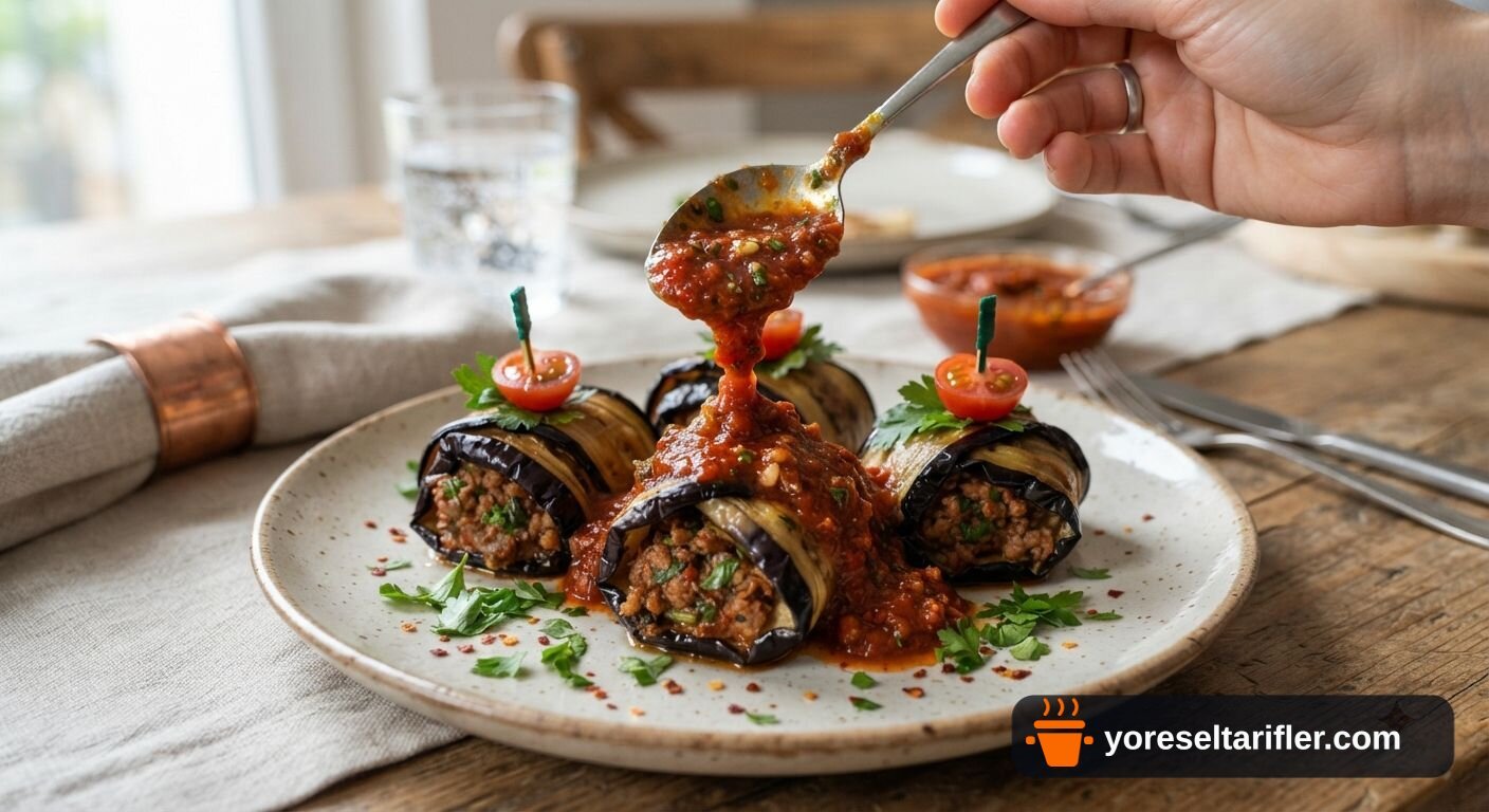 Etli Patlıcan Bohçası Tarifi — Adım 10