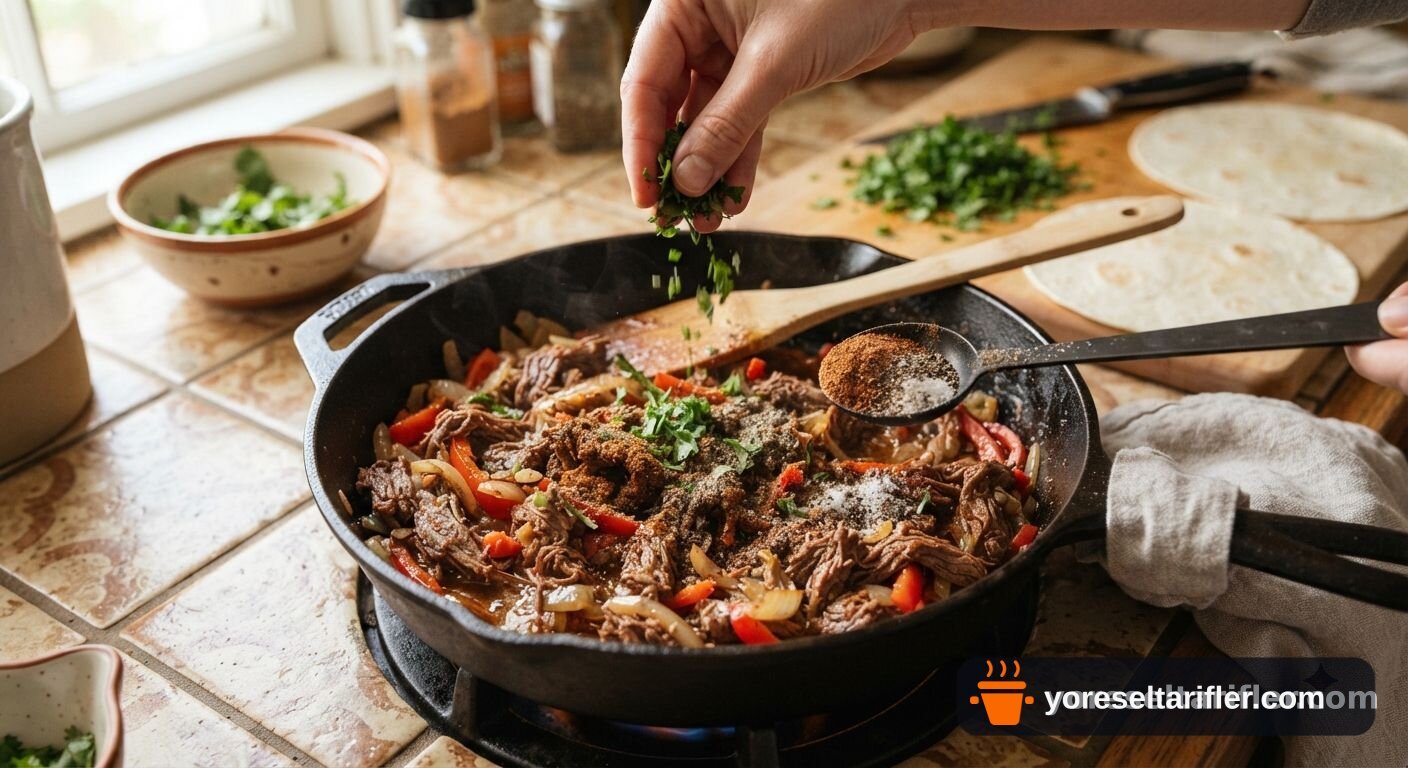 Etli Quesadilla Tarifi — Adım 3