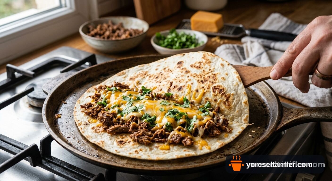 Etli Quesadilla Tarifi — Adım 4